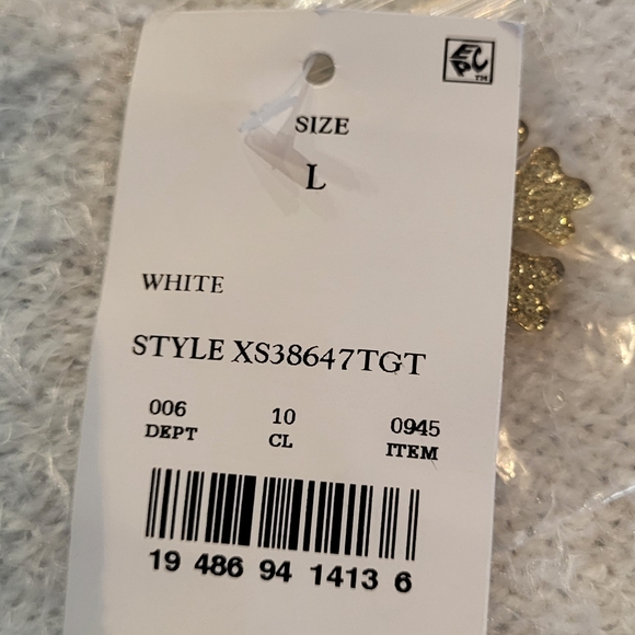 33 DEGREES SWEATER GORGOUS WINTER EMBELLISHMENT. NEW W/TAGS SZ L - Picture 4 of 5